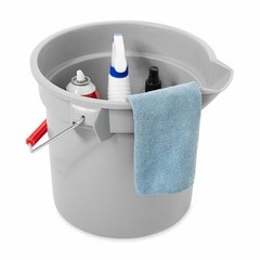 Rubbermaid Commercial Fg261400gray 3 1/2 Gal Round Bucket, 11-1/4 In H, 12 In