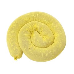 Spilfyter S2-37 Sorbent Sock, 22 Gal, Chemical, Hazmat, Yellow, 6 Pk