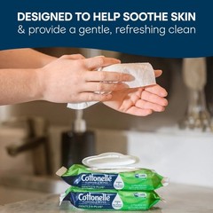 Flushable Wet Wipes Gentle Plus 4 Flip-Top Packs Soft & Moisturizing Cleaning