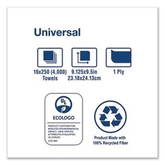 Tork MB540A Universal 9.13 x 9.5 1-Ply Multifold Hand Towel – WHT (16/CT) New