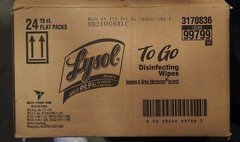 15 ct. LYSOL Disinfecting Wipes – Lemon & Lime Blossom To-Go Flatpack Case Of 24