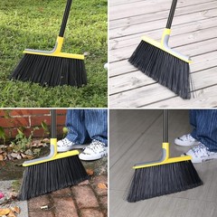 4 Packs Heavy-Duty Outdoor Brooms, Equipped with 58 Inch Long Handle