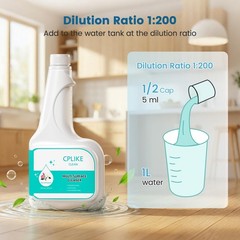 CPLIKE Floor Cleaning Solution 16 Fl Oz (Pack of 2), White-2 Bottles