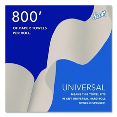 Scott 56758 8″ x 800′ 1.5″ Core 1-Ply Hard Roll Towel – Brown (6/CT) New