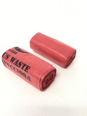 100 NEW Red Biohazard Waste Bags 10 Gallon Labeled, Medical Grade FREE SHIPPING