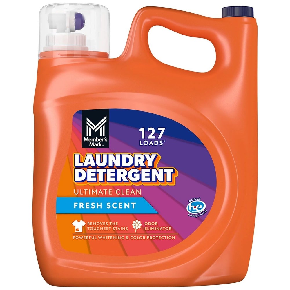 Member’s Mark Liquid Laundry Detergent, Fresh Scent, 127 Loads, 196 Fluid Ounce
