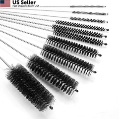 CiaraQ Bottle Cleaning Brushes, 8 Inch Nylon Tube 8.0 (10pcs), Black