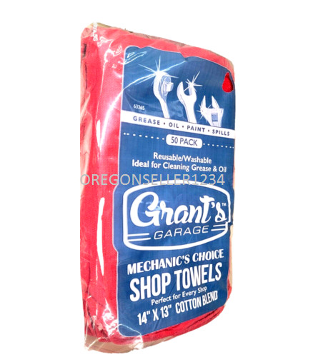 BRAND NEW RED SHOP TOWELS 14X13 MECHANICS RAGS Jumbo Large OIL CHANGE