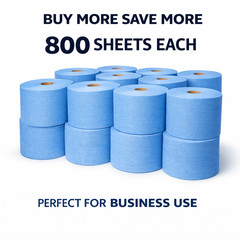 Tork Paper Wiper Roll Blue 800 Sheets 11×12 Heavy Duty Cleaning Towels