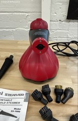 Scunci Steamer SS-1000 Portable Handheld Household Steam Cleaner Red with Bag