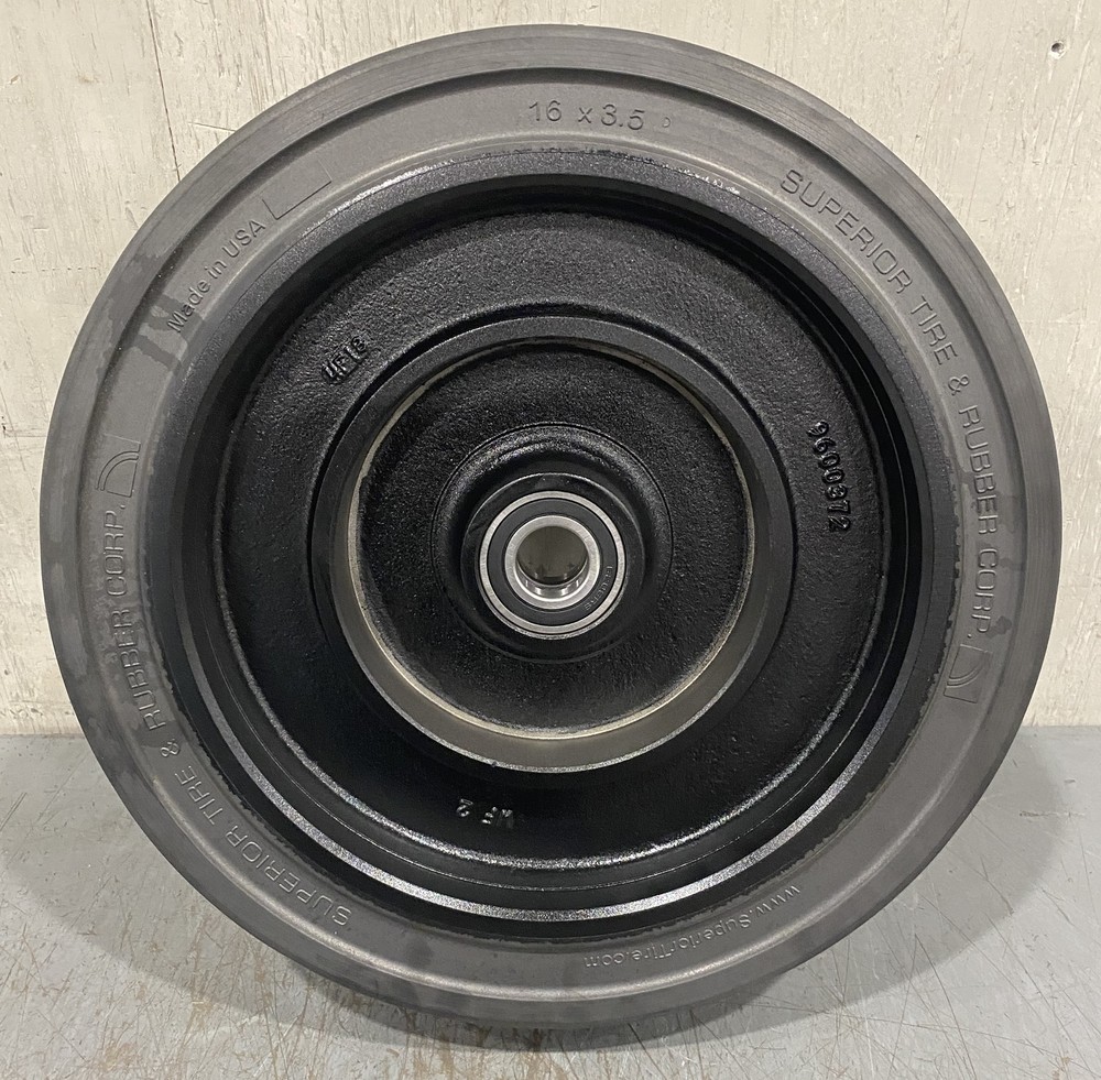 Tennant 1076240 16×3.5 Solid Scrubber Tire Assembly Idler Non-Skid