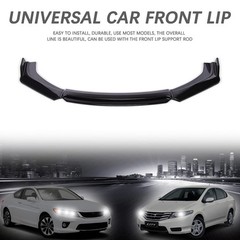 Front Bumper Lip with Black Trim Spoiler Splitter Chin,Gloss Black – Black