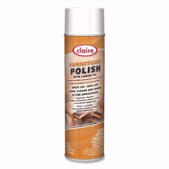 Claire 811 19 oz Aerosol Spray Furniture Polish – Lemon Scent (12/CT) New