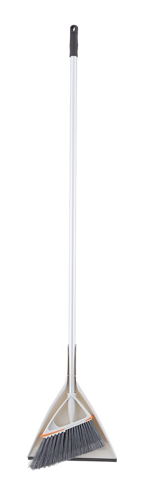 Superio Angle Broom with Clip-On Dustpan Set Angle Shape to Reach Narrow Spaces.