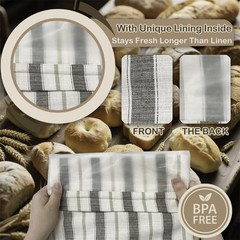 Duthcbw Premium Bread Bags for Homemade Loaves, XL Reusable Large, 1 Pack
