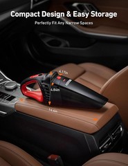 Cordless Car Vacuum: 7500Pa Suction, 6000mAh Battery, LED Light