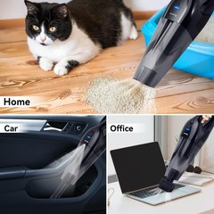 pemacom Portable Handheld Vacuum Cordless – 10,000Pa Compact, Black 10kpa