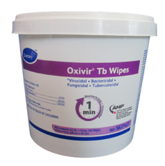 Diversey Oxivir Tb LARGE Hospital Wipes 11″x12″ (28x30cm) 160 Wipes w/Container.