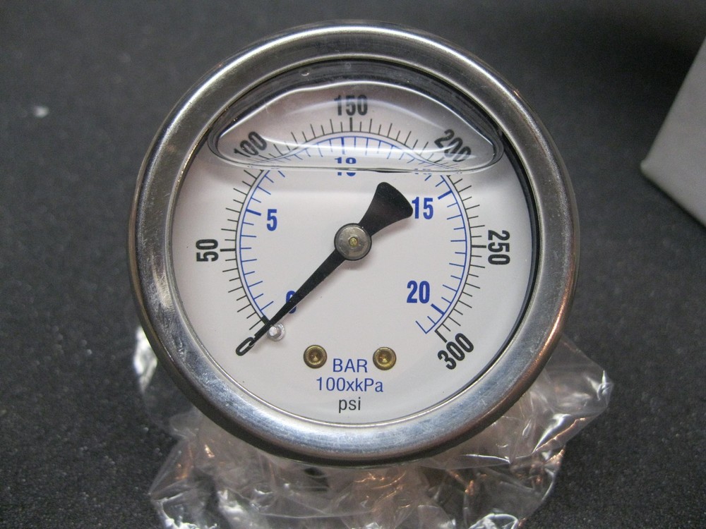 PIC Gauge 202L-204H Glycerin Filled Pressure Gauge 2″ Dial Size, 1/4″ Male NPT