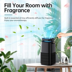 POMORON 4-in-1 Air Purifiers for Home, Air Ionizer Negative Ion Generator, Tr…