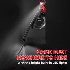 KXX Cordless Vacuum for Milwaukee M18 Battery, 5 in 1 Handheld Electric Red