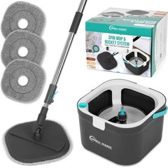 Simpli-Magic 360 Square Spin Mop And Bucket Compartment Separate 3