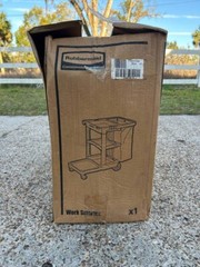 Rubbermaid Commercial High Capacity Janitorial Housekeeping Cart FG9T7500BLA