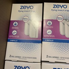 (4) 2 pack Zevo Flying Insect Trap Refill Cartridges 8 Total