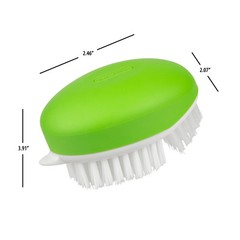 Prep Solutions Palm Style Fruit Veggie Cleaning Brush Green
