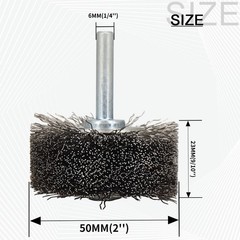 Wire Brush Wheel High Hardness 50mm Stainless Steel Polishing Rotary Tool 2Pcs