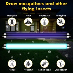 Qualirey 8 Pcs T8 Bug Zapper Replacement Bulbs, 10w Light Bulbs Lamp…