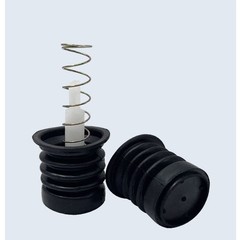 UtySty 2 Sets Drain Trap Seal Spring Pull Rod Switch Rubber Plug Valve Black
