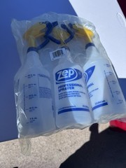 Zep Professional Spray Bottles 32 oz (3-Pack) Adjustable Heavy Duty New Sealed