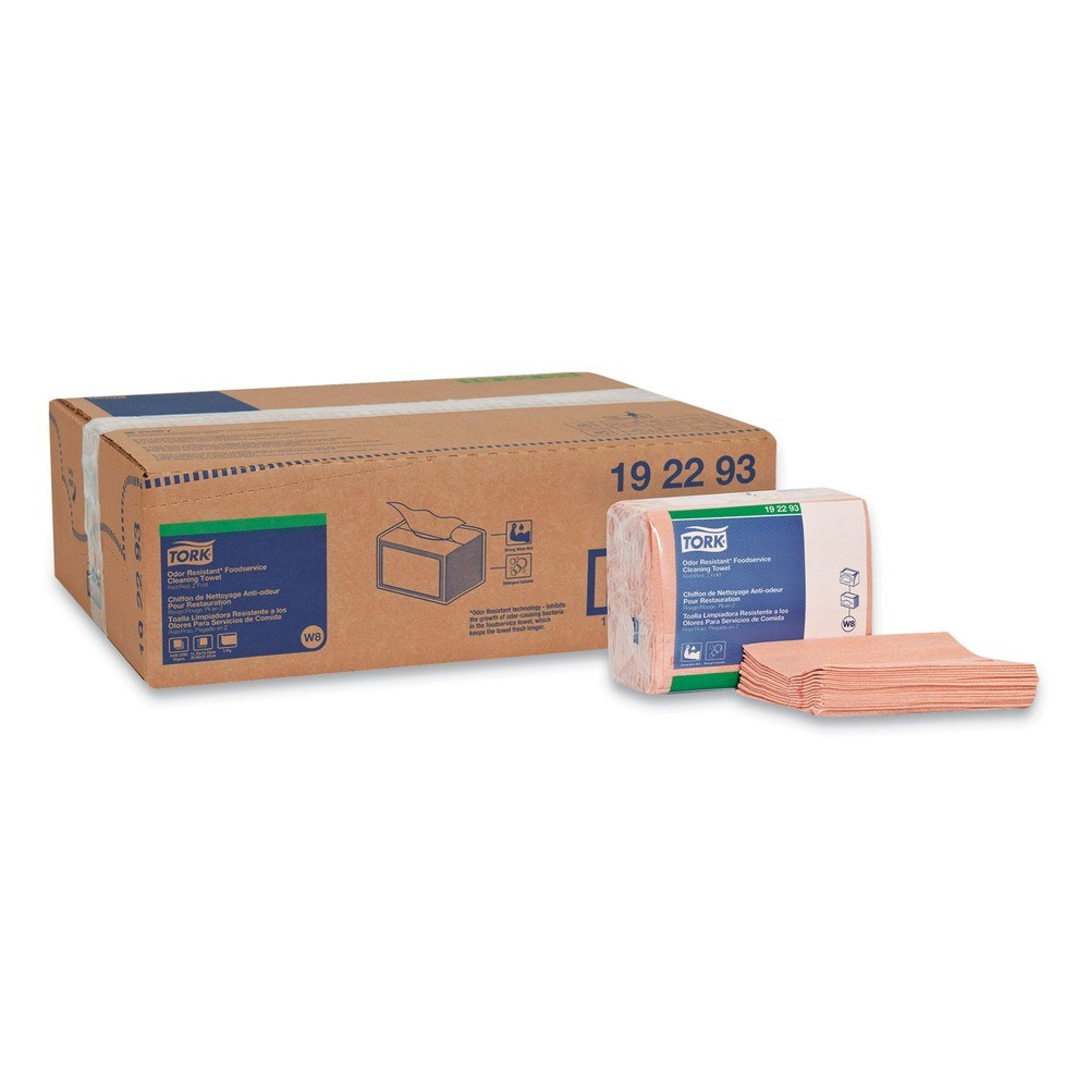Tork 192293 Small Pack Foodservice Cloth – Unscented/Red/Red Stripe (4/CT) New