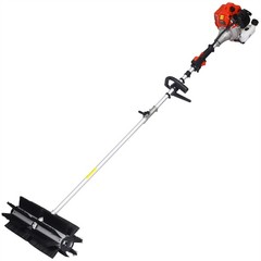 52cc Handheld 2.4HP Gas Power Snow Sweeper Broom Brush Driveway Walkway Clean