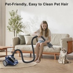 Canister Vacuum Cleaner 45KPa Power Bagless Canister Vacuums for Home with 5 …