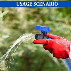 4 Pack 3/4 GHT High-Flow Garden Hose Shut inch, 360° Swivel Ball Valve
