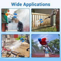 EZALOR Dual Turbo Nozzle Pressure Washer, 360°Rotating 1/4 inch