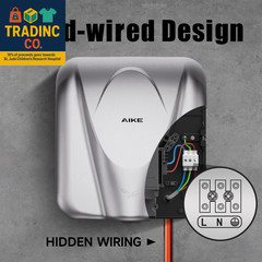 Elephant Power Commercial Hand Dryer High Speed Auto Warm Wind, Brushed Stainles
