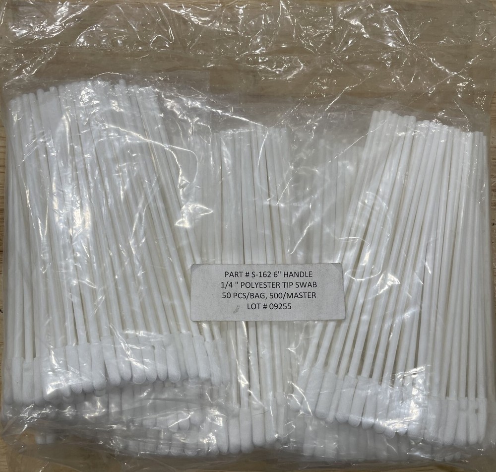 FG Clean Wipes S-162 Polyester 1/4″ Tip Swabs w/ PP Handle, 6″ OAL, PK/500