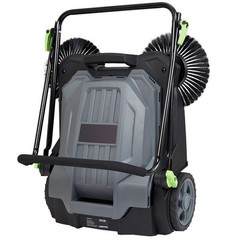25.6-Inch Hand-Push Floor Sweeper for Efficient Yard and Garage Cleaning