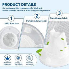 4 Pack Replacement Filter for Black & Decker Vacuum CHV1410L VF110