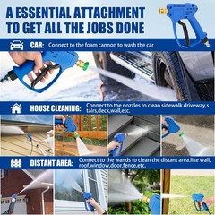 Stubby Swivel Pressure Washer Gun – 5000 PSI / 10 GPM with 3/8″ Male blue