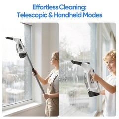 Yardsignup Window Vacuum Squeegee Cordless Window Vacuum Cleaner 2000Pa