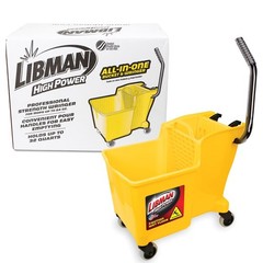 Libman 32 Quart Yellow Polypropylene Bucket Wringer With Steel Handle New