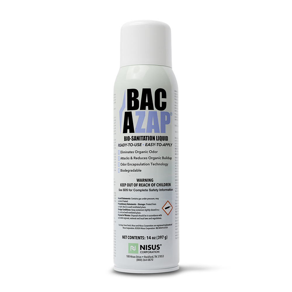 Bac-Azap Bio Sanitation Liquid Spray Organic Odor Cleaner 14 oz by Nisus Corp