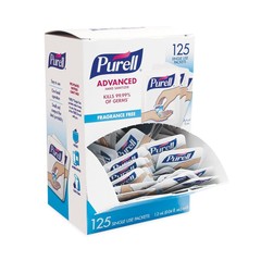 Purell 9630125NSBX 1.2 mL Advanced Hand Sanitizer – Fragrance-Free (125/Box) New
