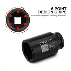 CASOMAN 6-Point 1/2-Inch Drive Deep Impact Socket- 1-5/16 (SAE), CR-MO, 1/2-inch