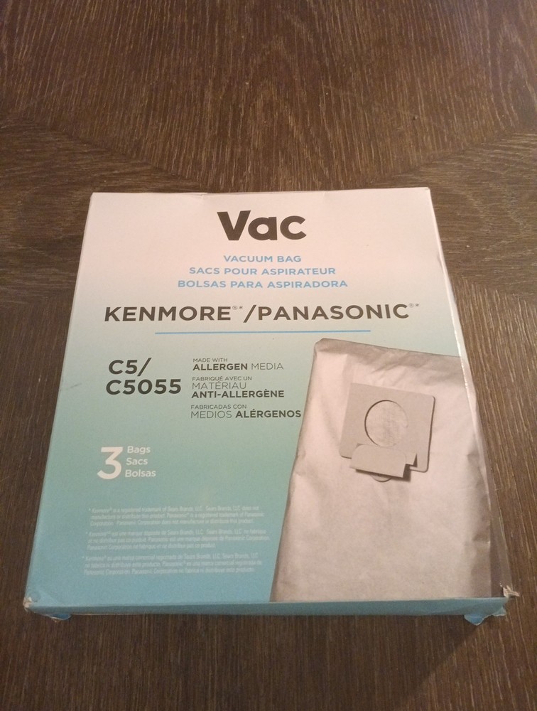 VAC Kenmore/Panasonic C5/C5055 Replacement Vacuum Bag (3-Pack)
