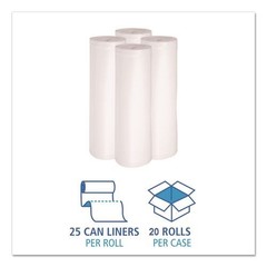 Boardwalk Can Liners, 30 gal, 30″ x 36″, Perforated Roll, 25/Roll, 40 Rolls/CT